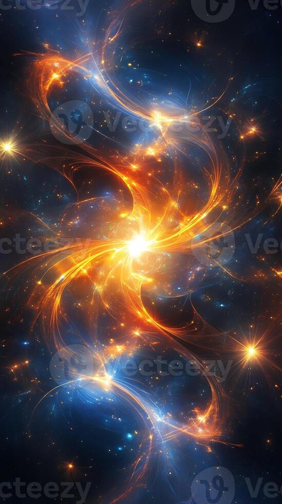 A Captivating Abstract Background of Glowing Shapes and Bright Highlights photo