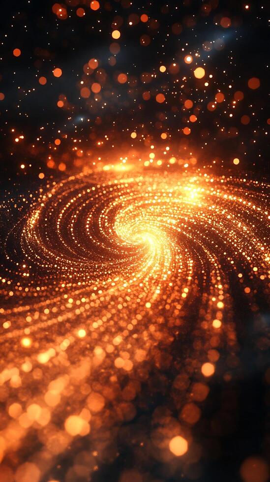 Glowing Light Patterns and Shapes for a Hypnotic Abstract Background photo