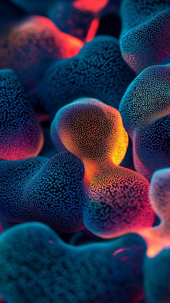Luminous Abstract Shapes with Neon Glow Effects for Creative Design photo