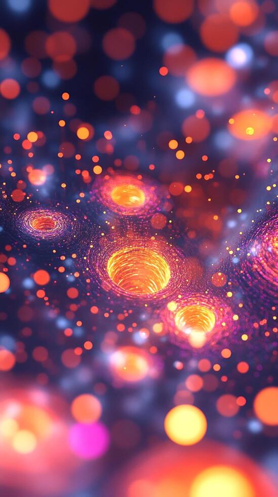 Glowing Light Effects with Abstract Geometric Shapes for Vibrant Visuals photo