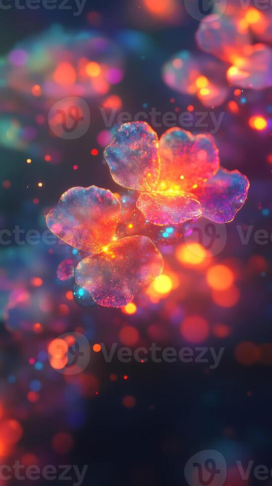 Smooth Glow Shapes with Radiant Light Patterns for Creative Abstract Art photo