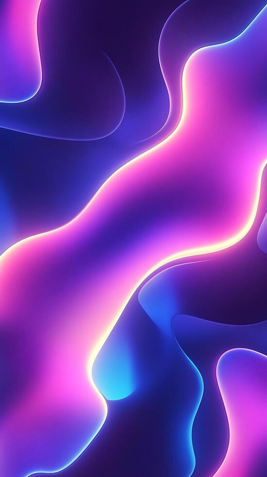 Ethereal Light Waves and Glowing Shapes for Futuristic Abstract Backgrounds photo