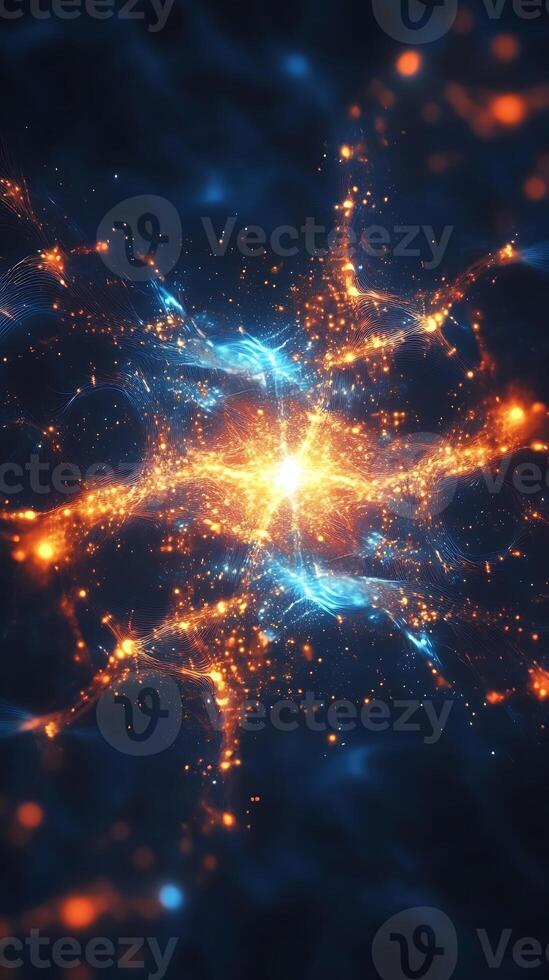 Glowing Abstract Background Featuring Smooth Light Waves and Geometric Patterns photo