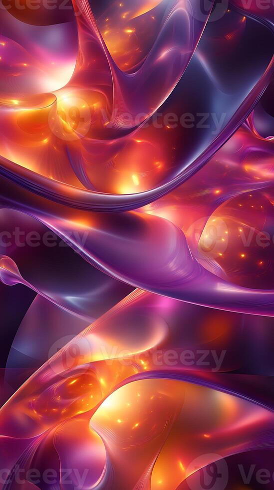 Luminous Shapes and Light Waves for Radiant Abstract Glow Backgrounds photo
