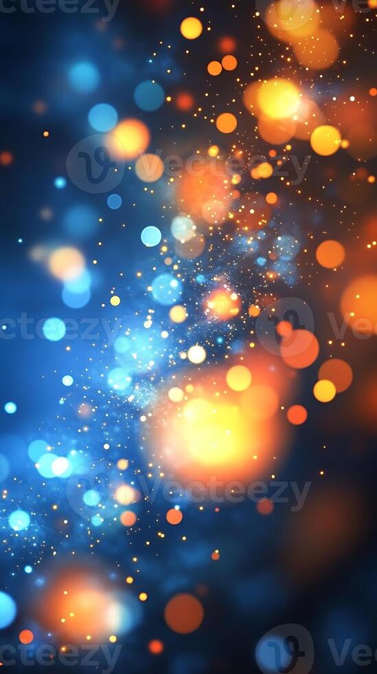 Bring your screen to life with glowing abstract shapes and radiant light effects photo