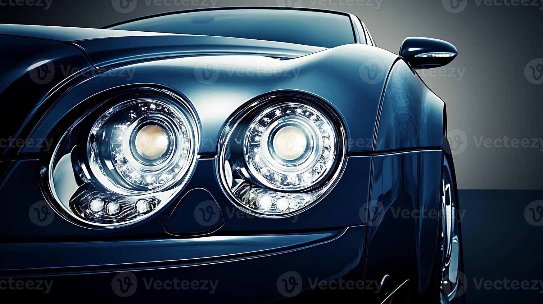 Close-up of headlight design with wide-open copy space photo