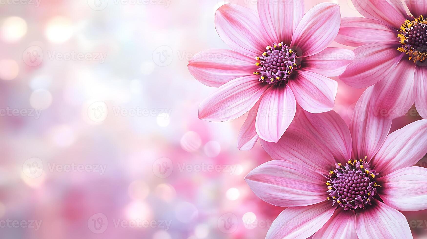 Close-Up of Stunning Flowers with Dreamy High-Resolution Bokeh Effect photo
