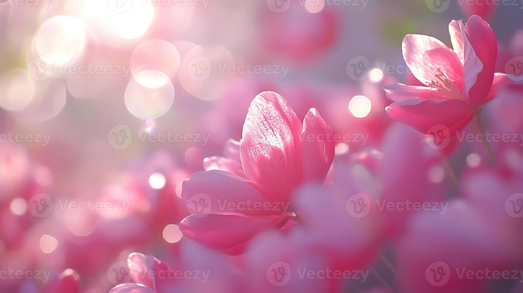 Vivid Close-Up of Flowers with Gorgeous Bokeh for High-Quality Stock Photography photo