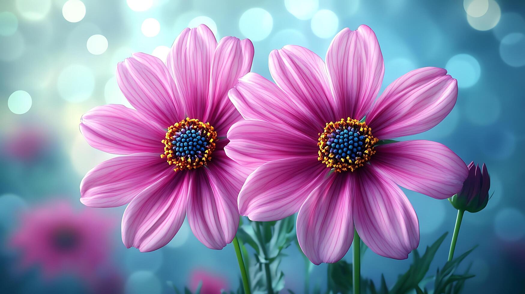 Hyper-Realistic Bloom with Dreamy Bokeh, Perfect for Stock Photography photo