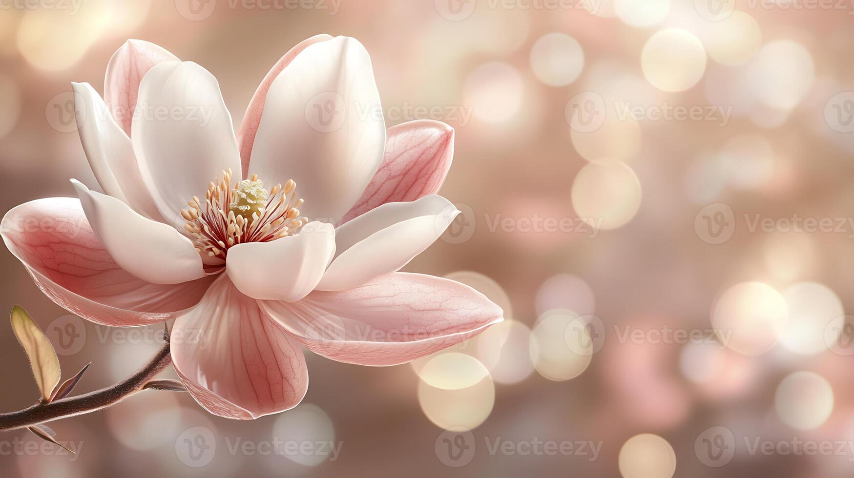 Captivating Bloom Photography with Artistic High-Resolution Bokeh Background photo