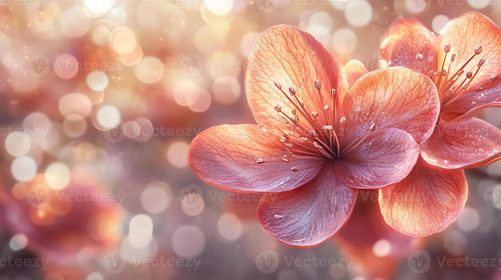 Artistic Flower Close-Up with Detailed Bokeh for Professional Stock Photography photo