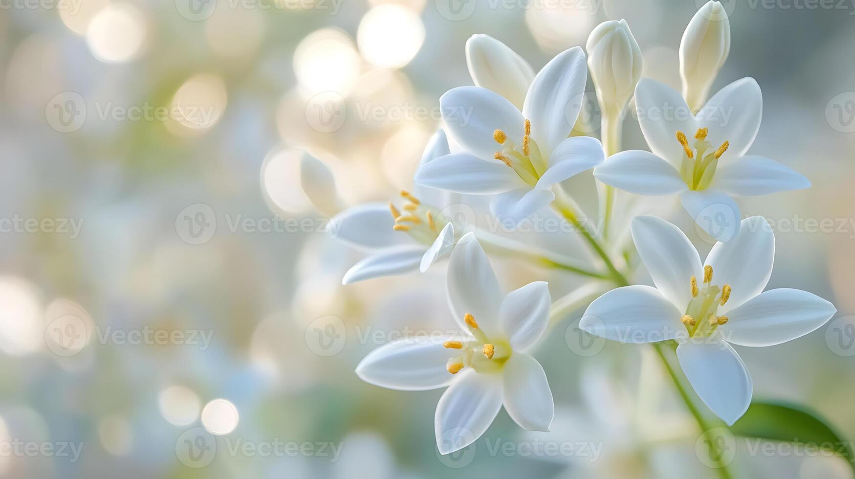 Stunning Flower Portrait with Dreamy and Vibrant High-Resolution Bokeh Background photo