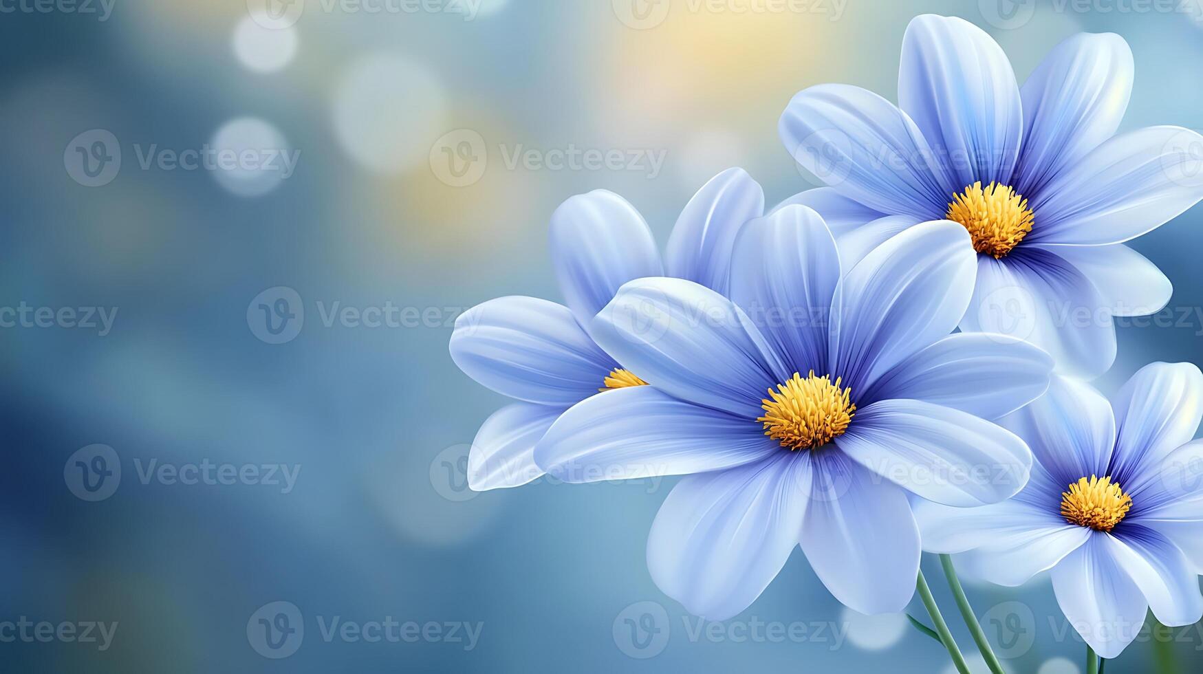 Vibrant Close-Up Flowers with High-Resolution Dreamy Bokeh Effect photo