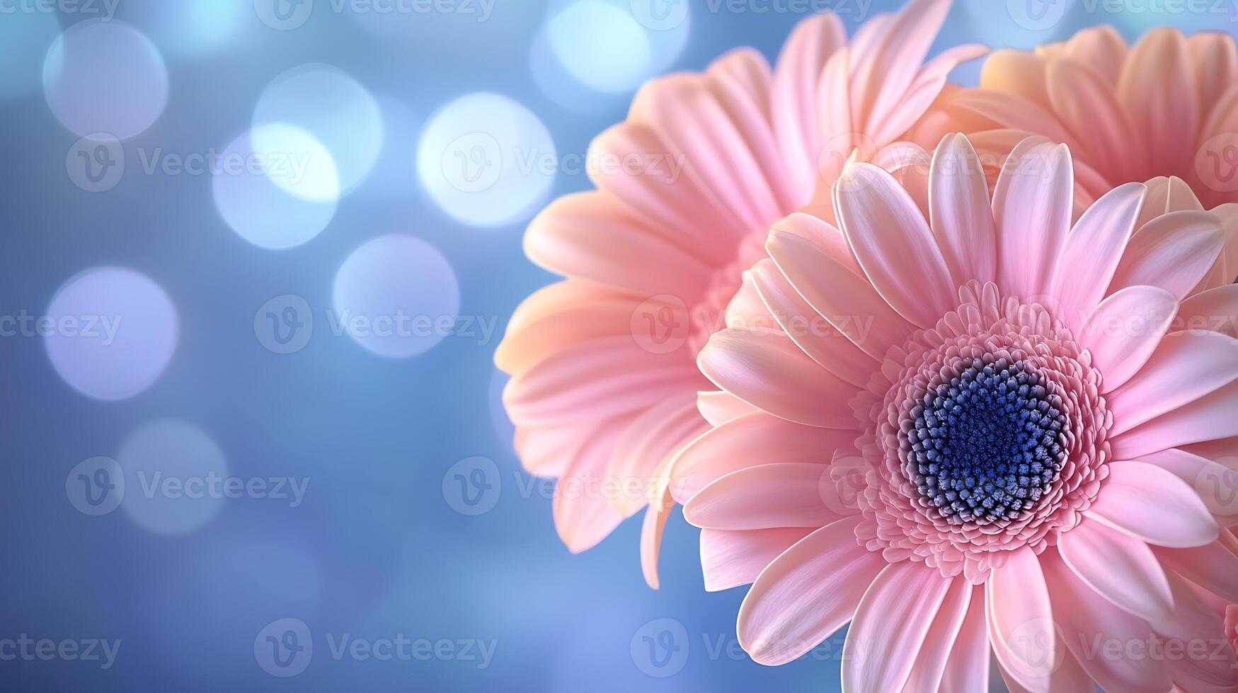 High-Detail Flower Close-Up with Stunning, Vibrant Bokeh Background for Stock Use photo