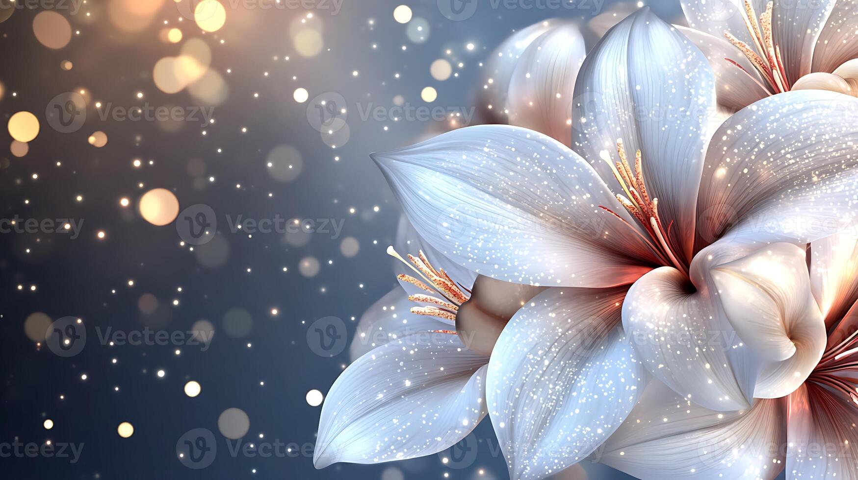 Hyper-Realistic Bloom Close-Up with Vibrant Colors and Beautiful Bokeh Background photo