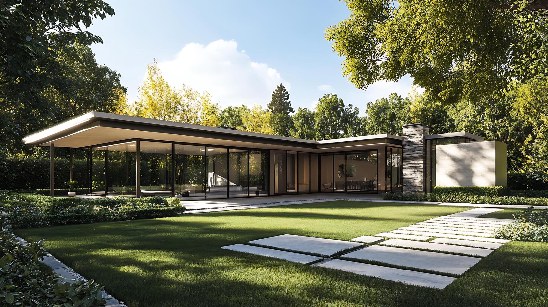 High-Resolution Image of a Modern Real Estate Property with Captivating Architecture photo