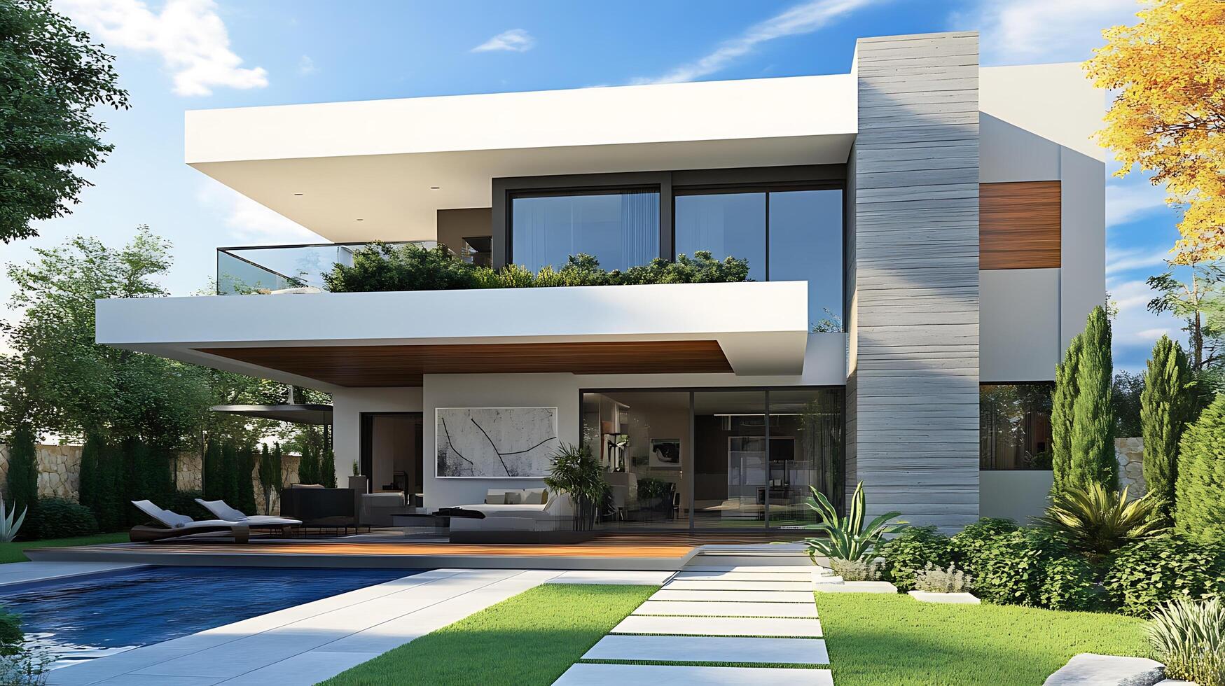 Captivating Modern Architectural Design Captured in Perfect High-Resolution Photography photo