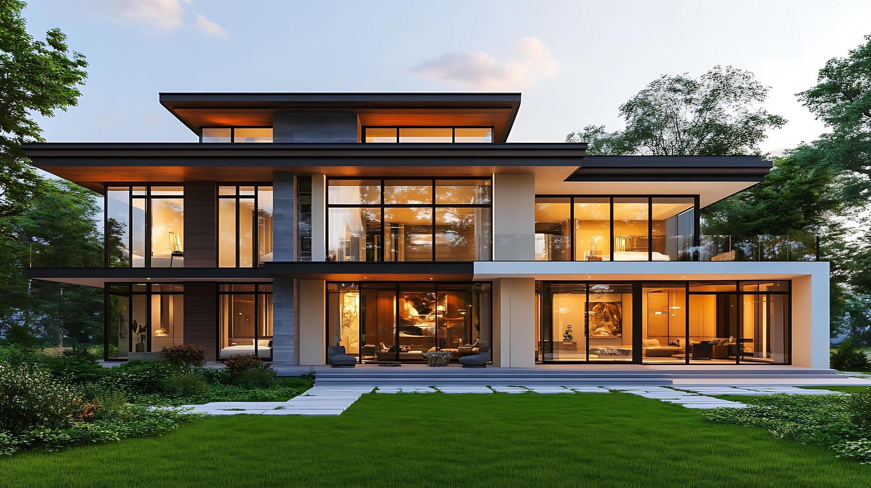 Captivating Modern Home Design Highlighted in High-Resolution Real Estate Photography photo