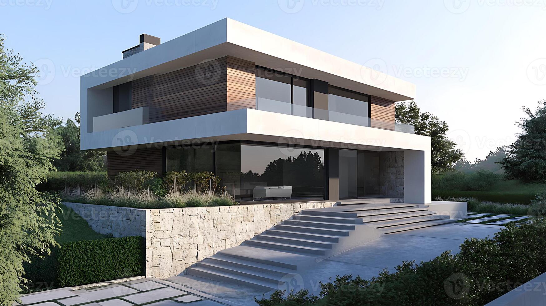 Modern real estate brilliance displayed in high-resolution photography photo