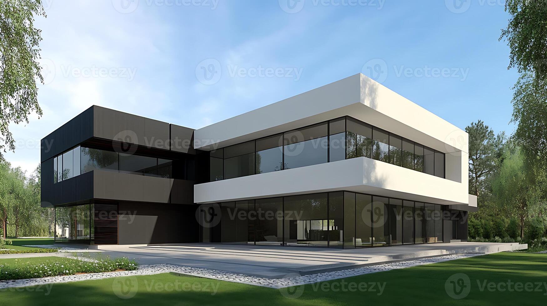 Modern architecture in crystal-clear high-resolution imagery photo