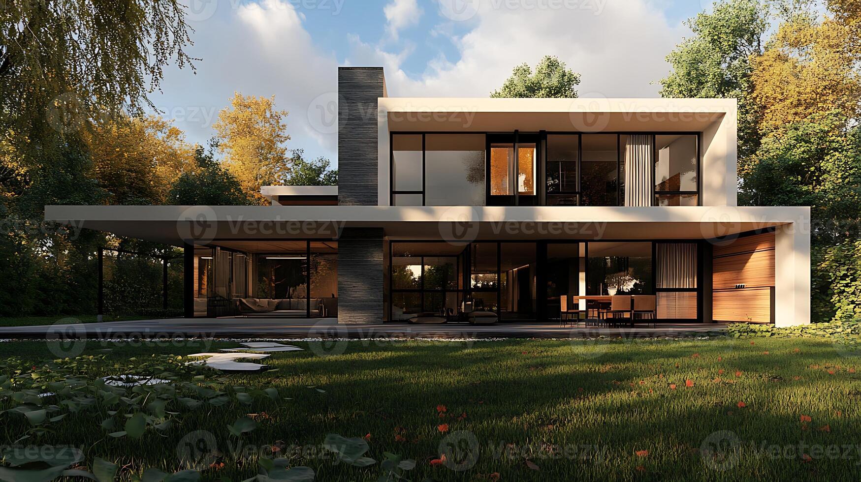 Modern luxury home design displayed in crisp high-resolution imagery photo
