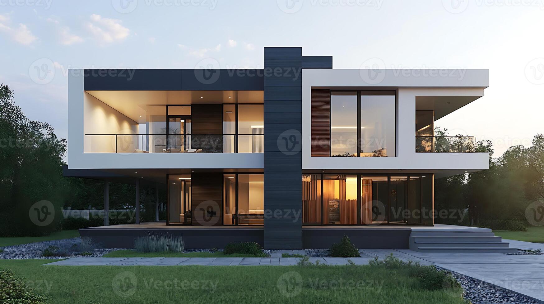 Beautiful Modern Duplex Home Captured in High-Definition Detail photo