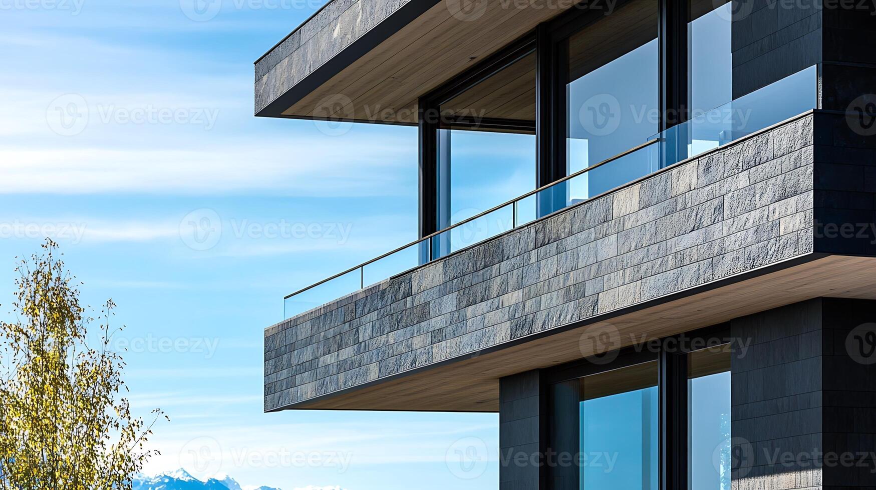 Stunning and elegant residential house design with sleek modern details photo