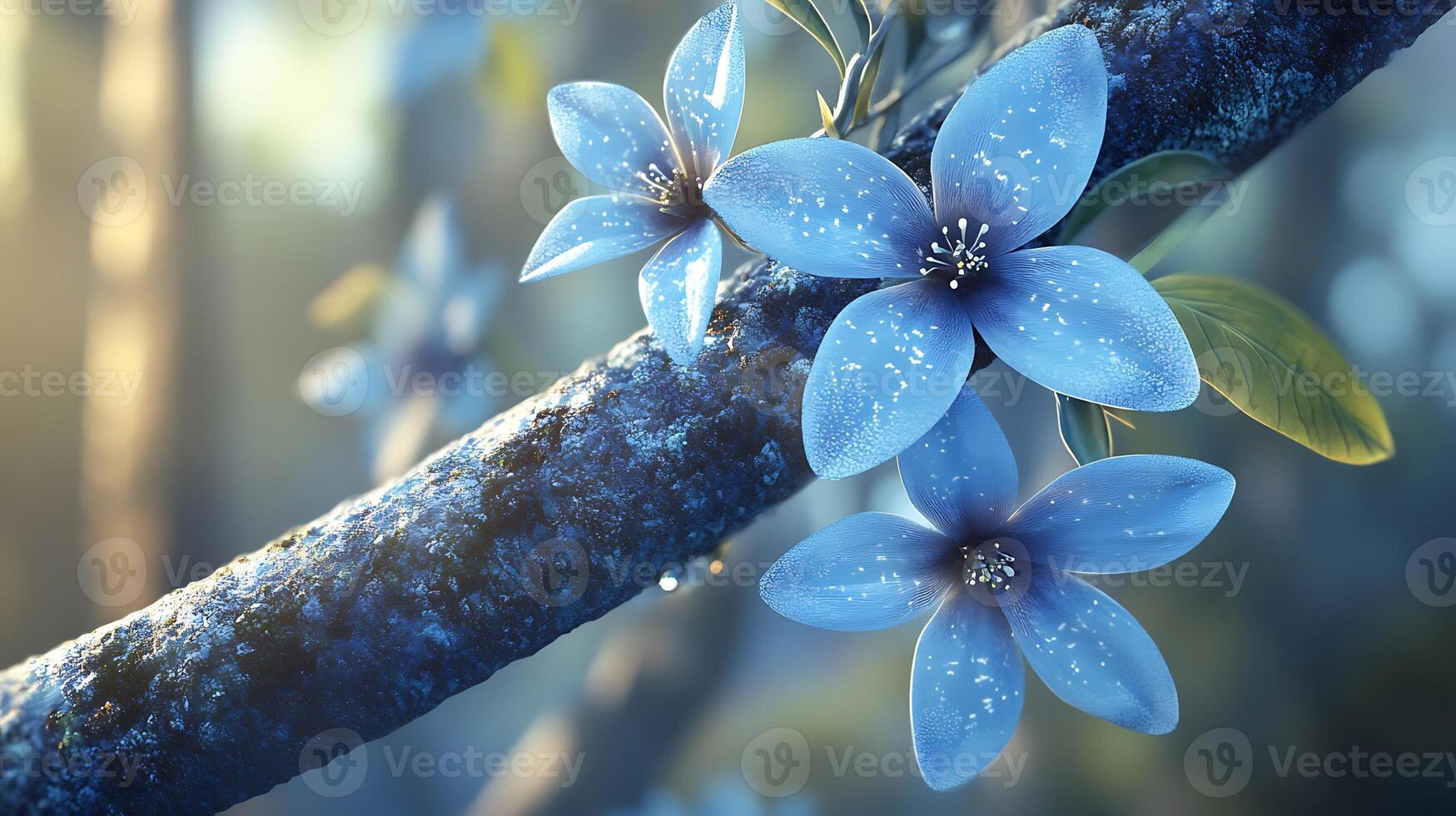 Nature Blossoms Hugging a Tree Branch in Mesmerizing Close-Up photo
