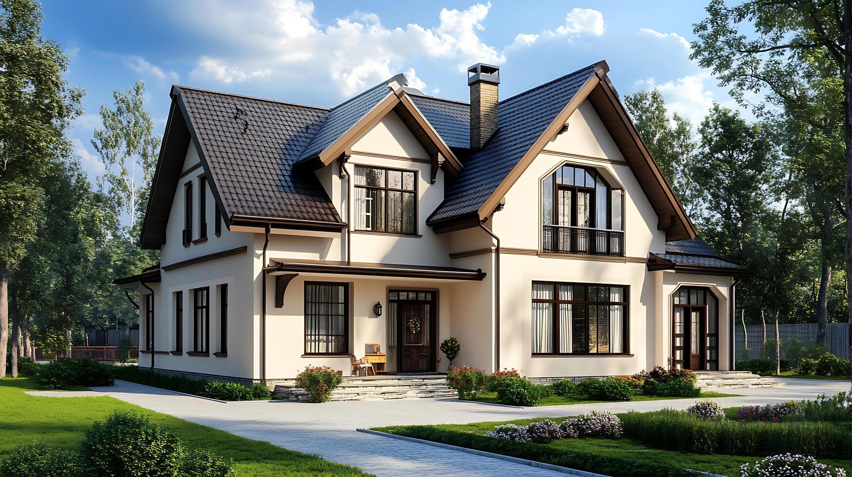 Modern Home for Families Blending Style, Comfort, and Practical Features photo