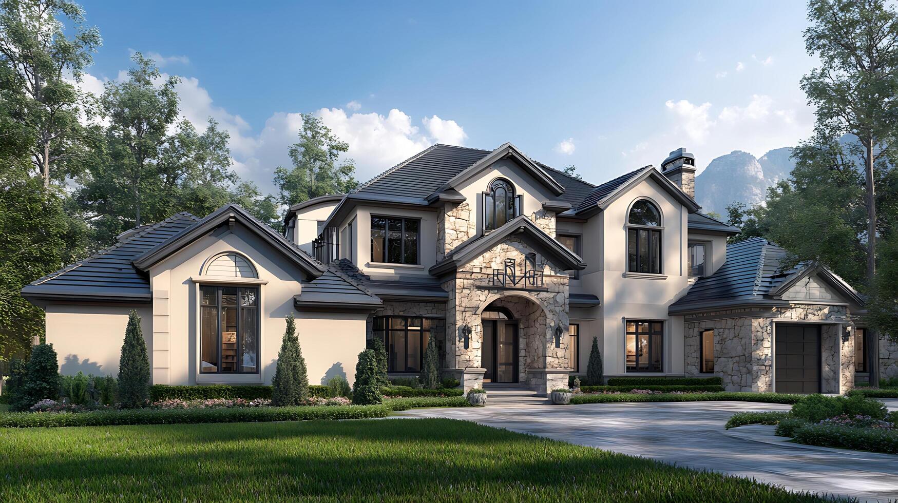 Beautiful Residential Architecture Perfect for Modern Family Needs and Style photo