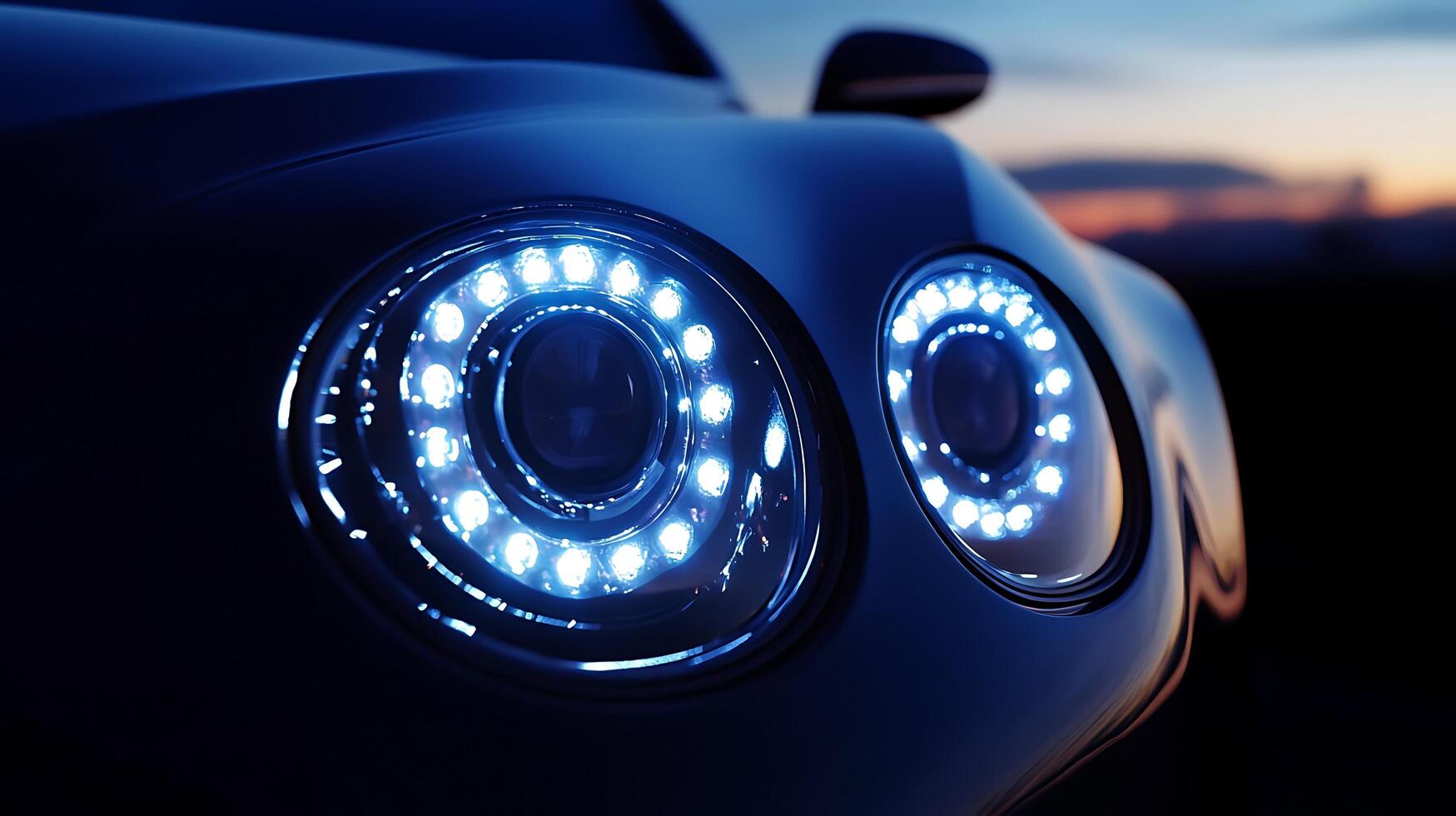 Luxury Headlights Light Up the Dark Streets with Brilliance photo