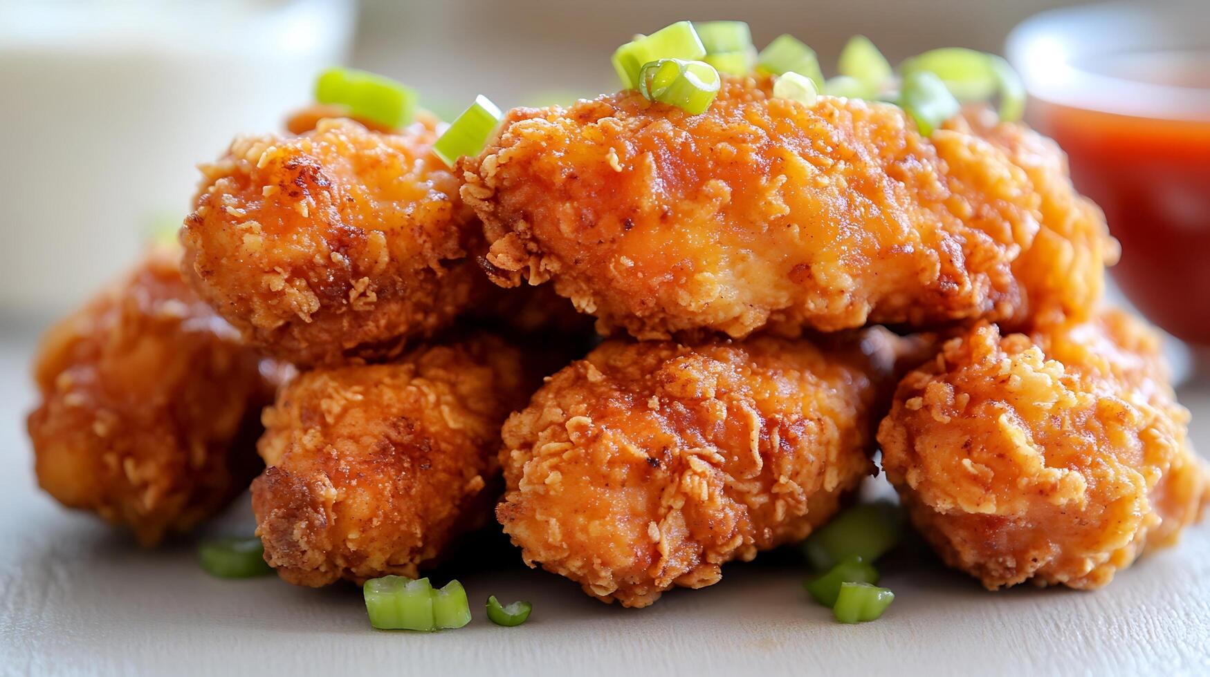 Close-Up of Tasty Chicken Fry, Crispy and Full of Flavor photo