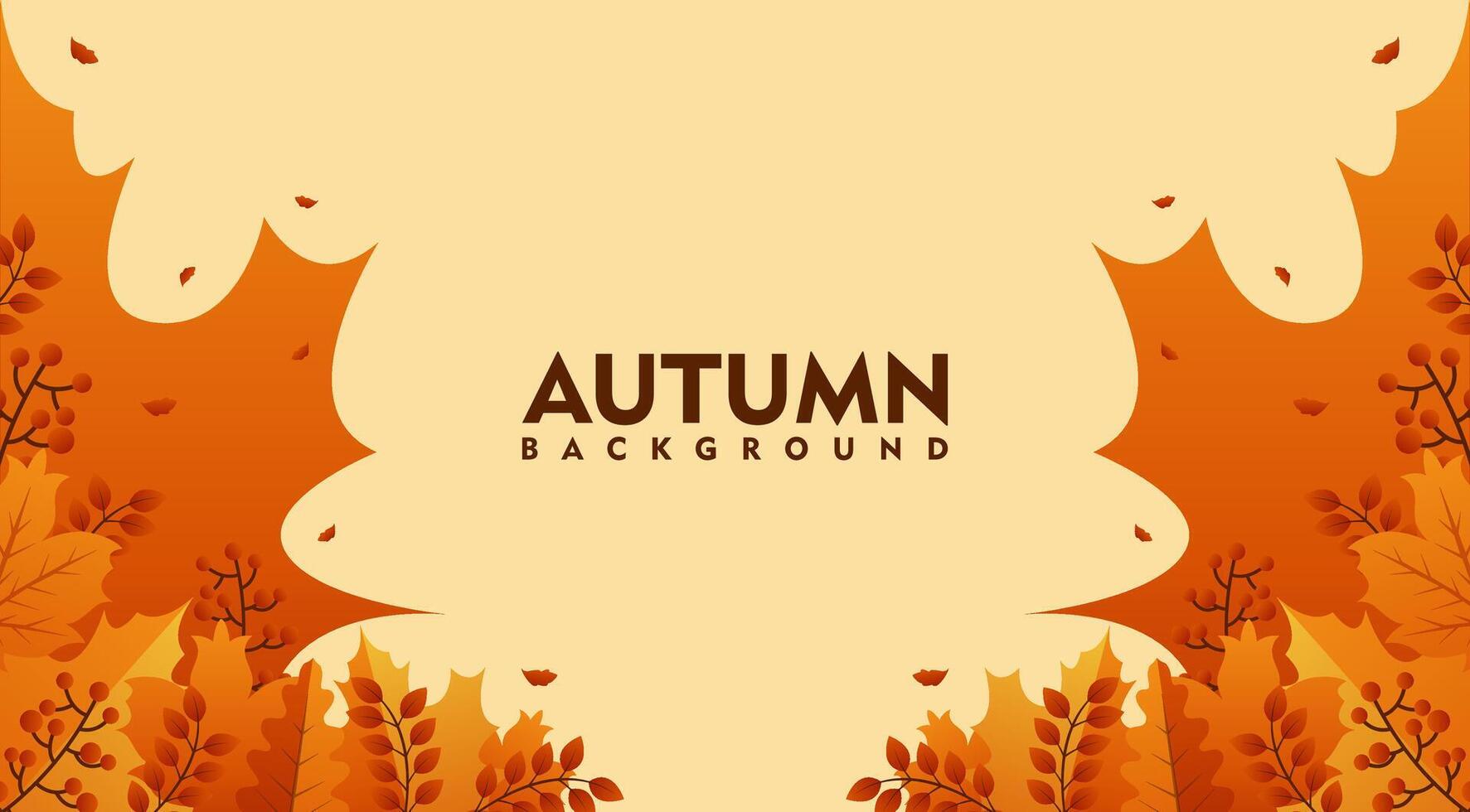 autumn background with leaves and leaves for background design vector