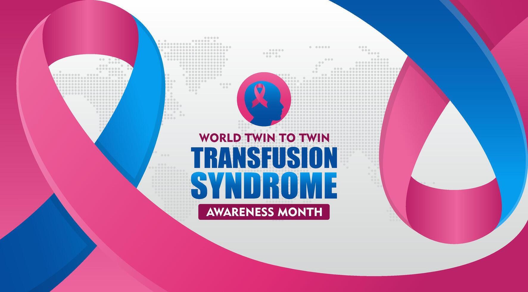 world to twin to twin transfusion syndrome awareness month vector