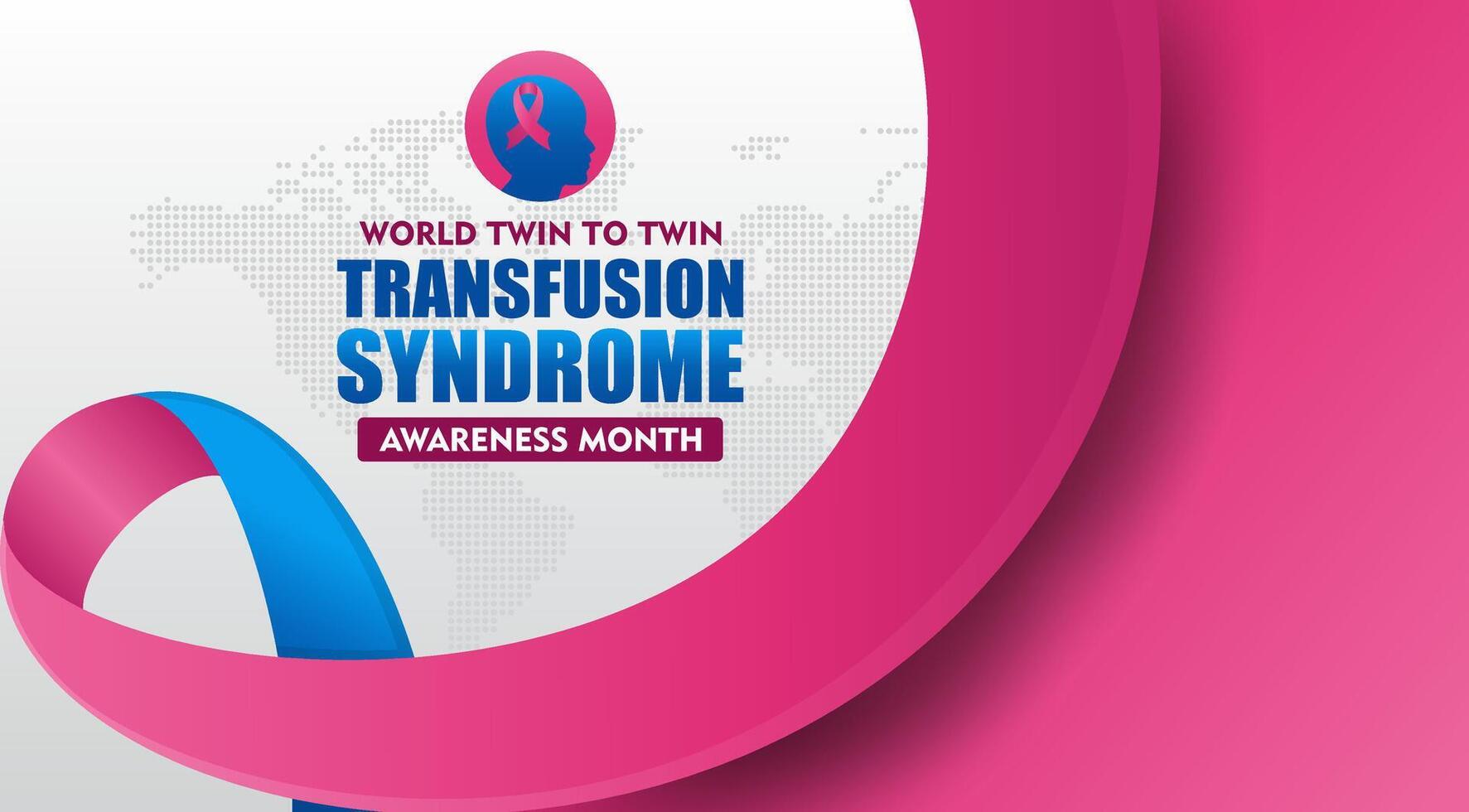 world to twin transfusion syndrome awareness month vector
