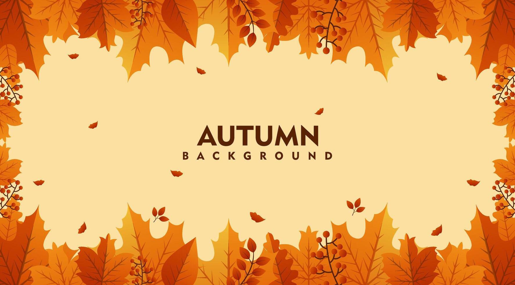 autumn background with leaves and autumn leaves for banner and poster vector
