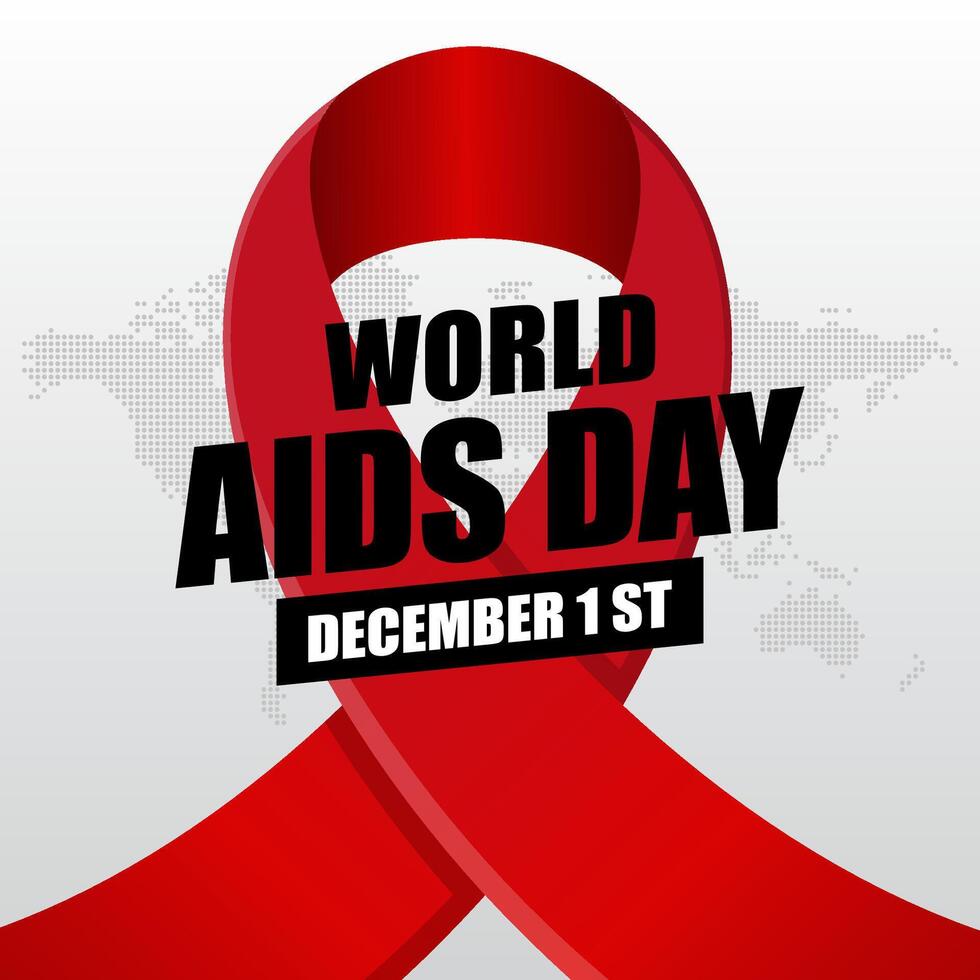 world aids day for design banner, poster, social media template vector