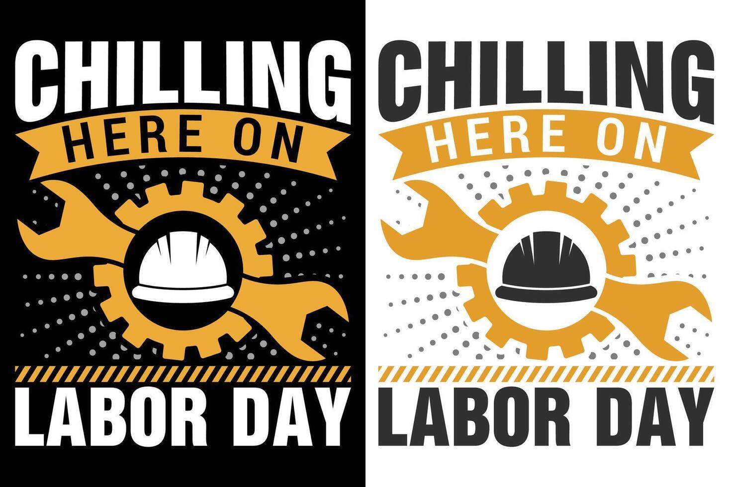Chilling Here On Labor Day Typography Print Design vector