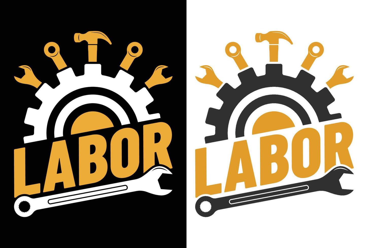 Labor Typography Print Design vector