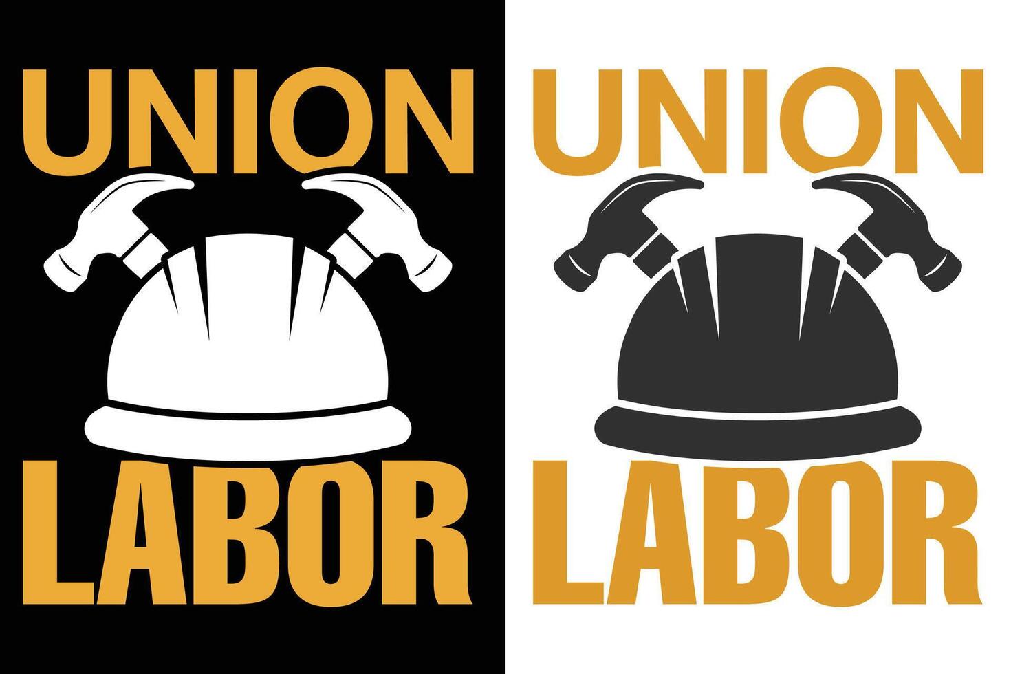 Union Labor Typography Print Design vector