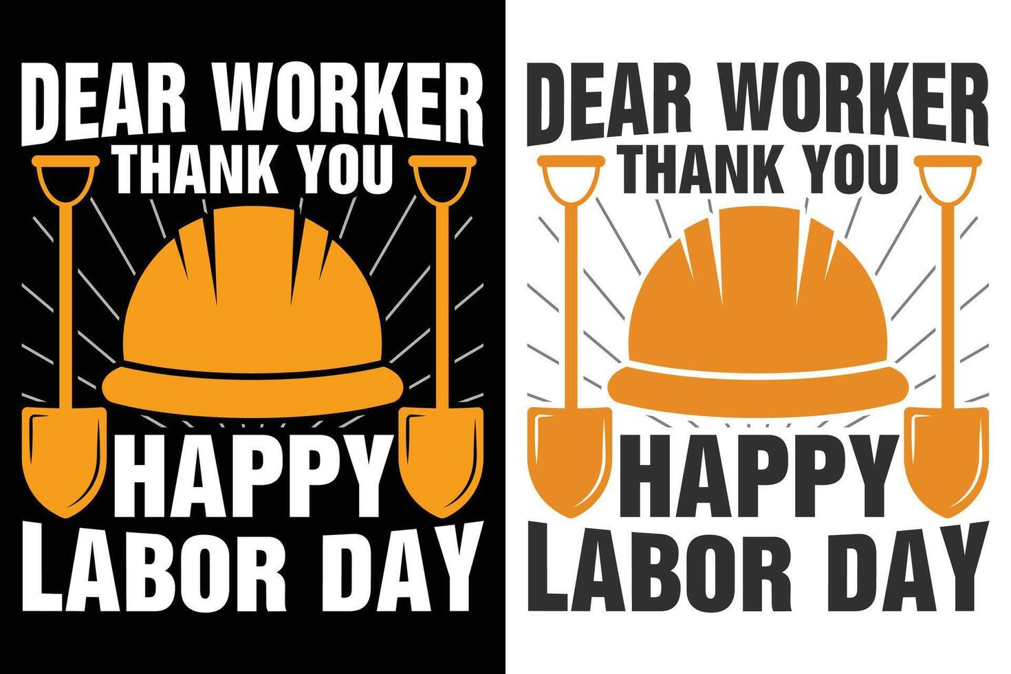 Dear Worker Thank You happy Labor Day Typography Print Design vector