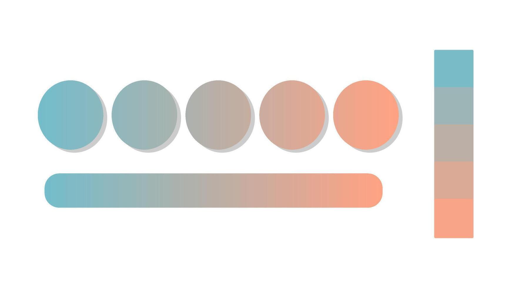 Abstract gradient background with aquamarine and salmon color palette. Abstract illustration with gradient blur design. Blurred colored abstract background. Colorful gradient illustration vector