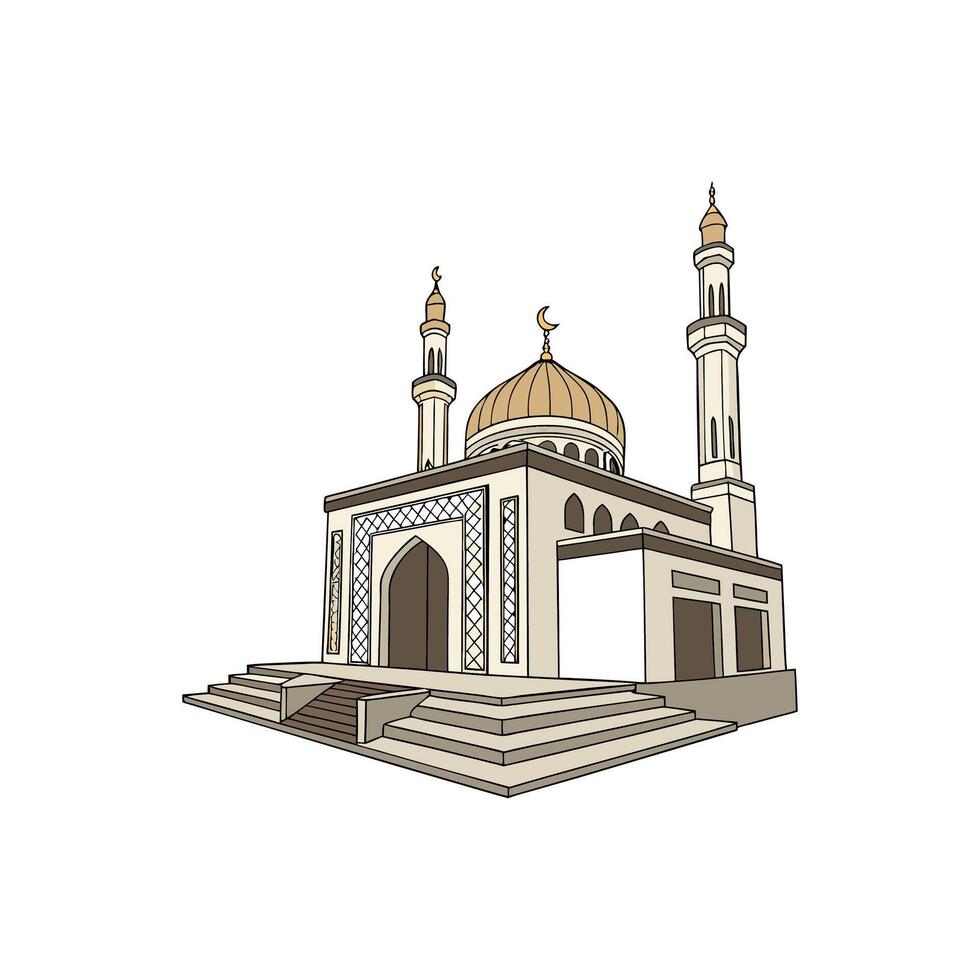 Islamic mosque icon illustration vector