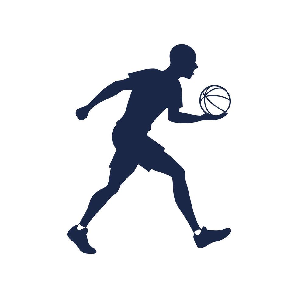 Basketball player silhouette vector
