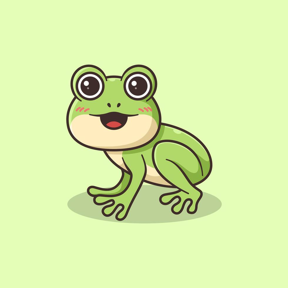 Cute Frog Cartoon Illustration vector