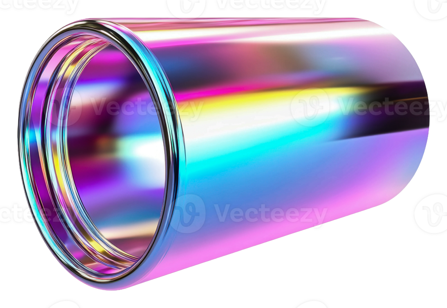 Vibrant reflective tumbler on white background png