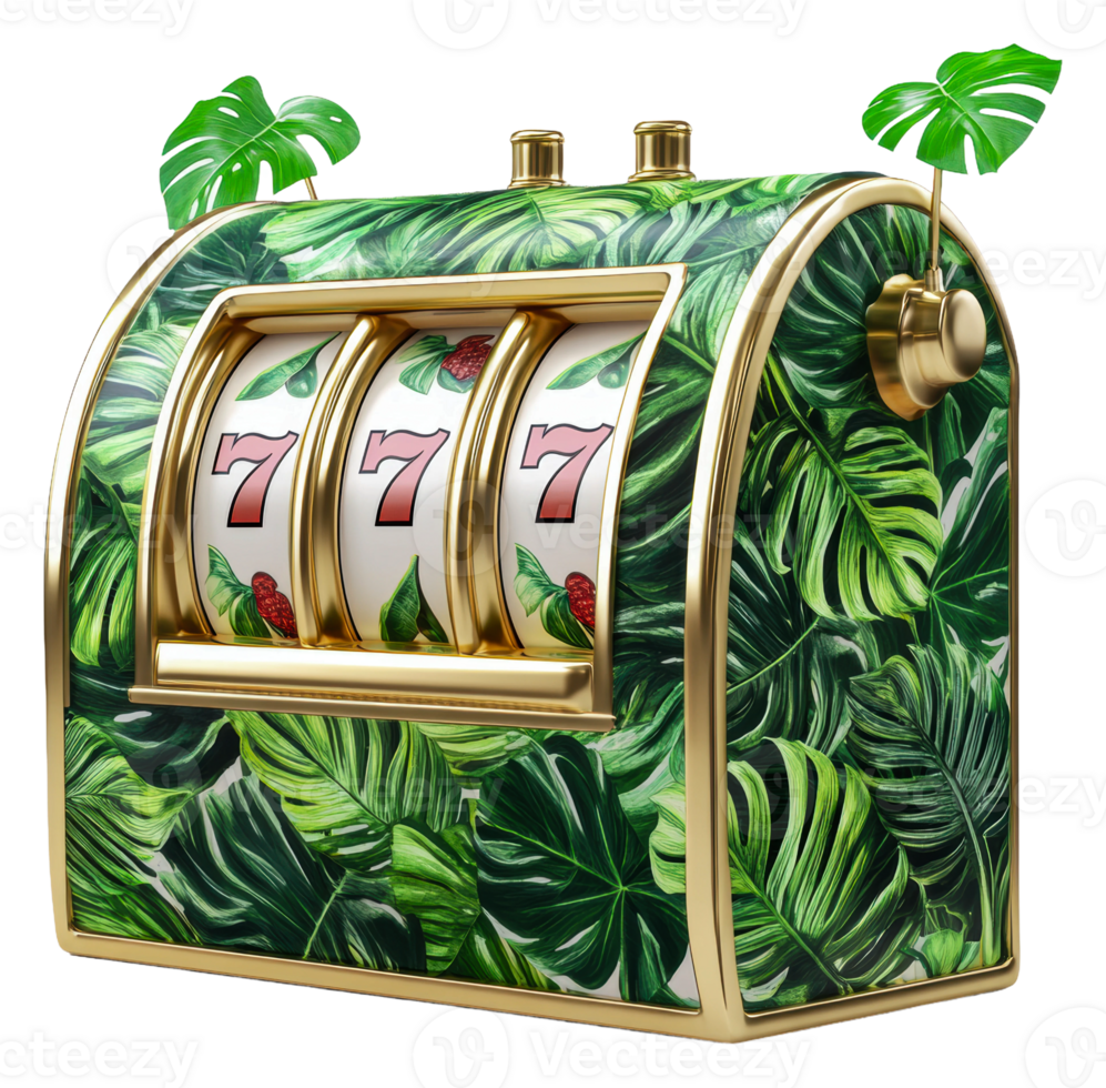 Three-reel tropical slot machine png