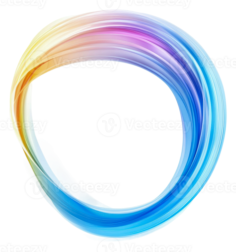 Vibrant swirl abstract on white png