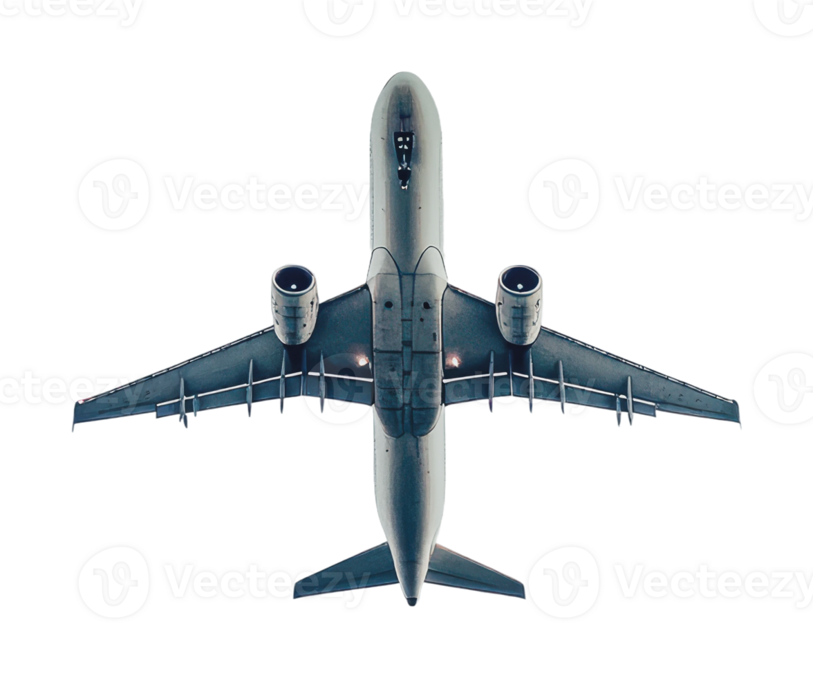 Airplane flying high above a cloudless sky png