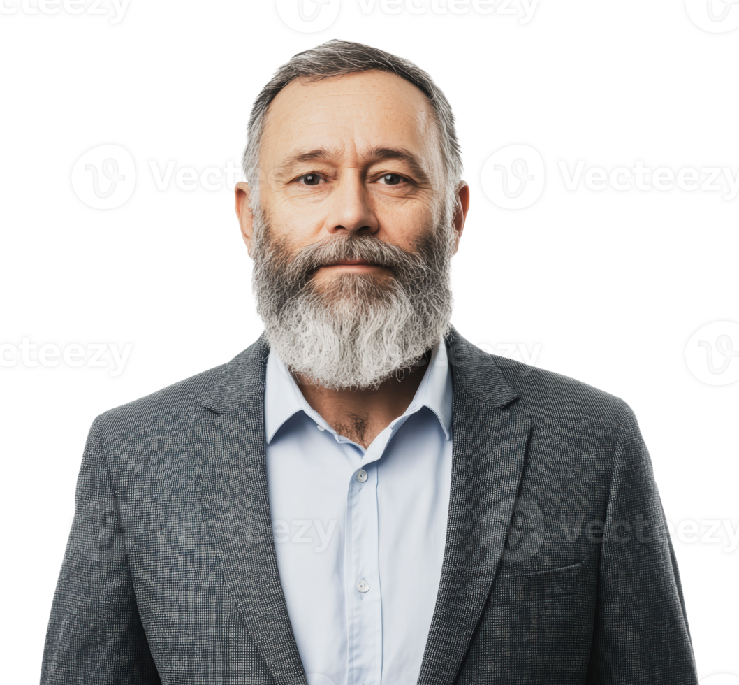 Professional man with a beard in formal attire png